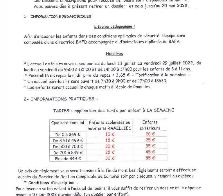 Accueil de Loisirs Sans Hébergement