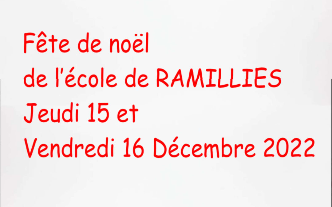 Fête de Noël de l’école.